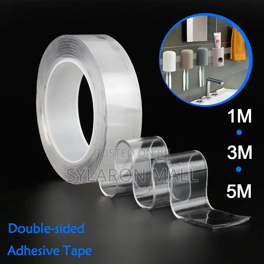 Nano Double-Sided Adhesive Tape – Transparent, Washable Reusable