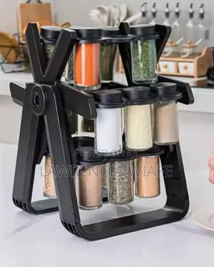 18pcs Jar Rotating Spice Rack