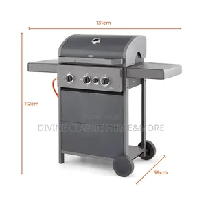 Tower Stealth 3000 4 Burner 3+1 Porcelain Gas Bbq+ Side Burner