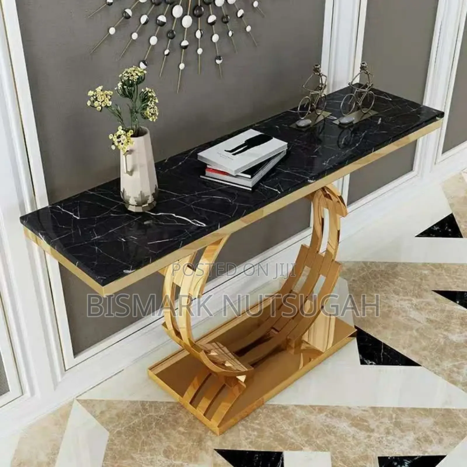 Luxury Marble Top Console Table