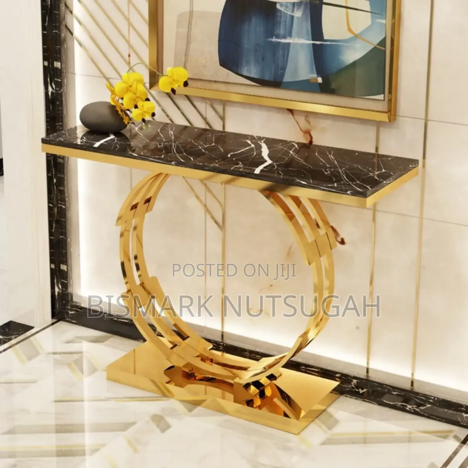 Luxury Marble Top Console Table