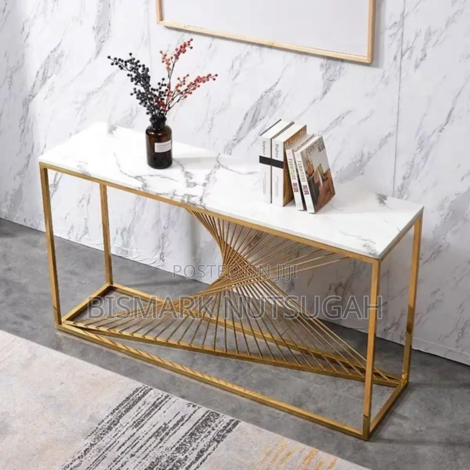 Mercedes-Benz Marble Top Console Table