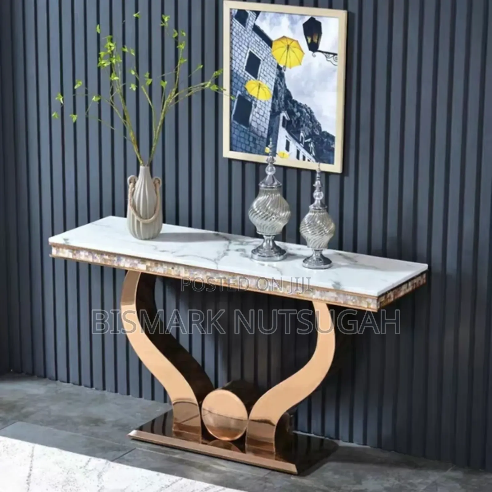 Mercedes-Benz Marble Top Console Table