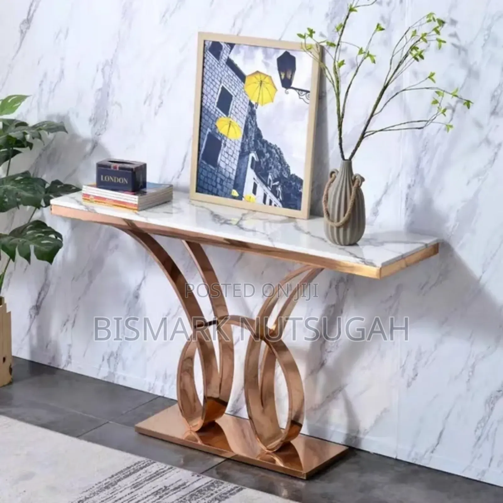 Mercedes-Benz Marble Top Console Table