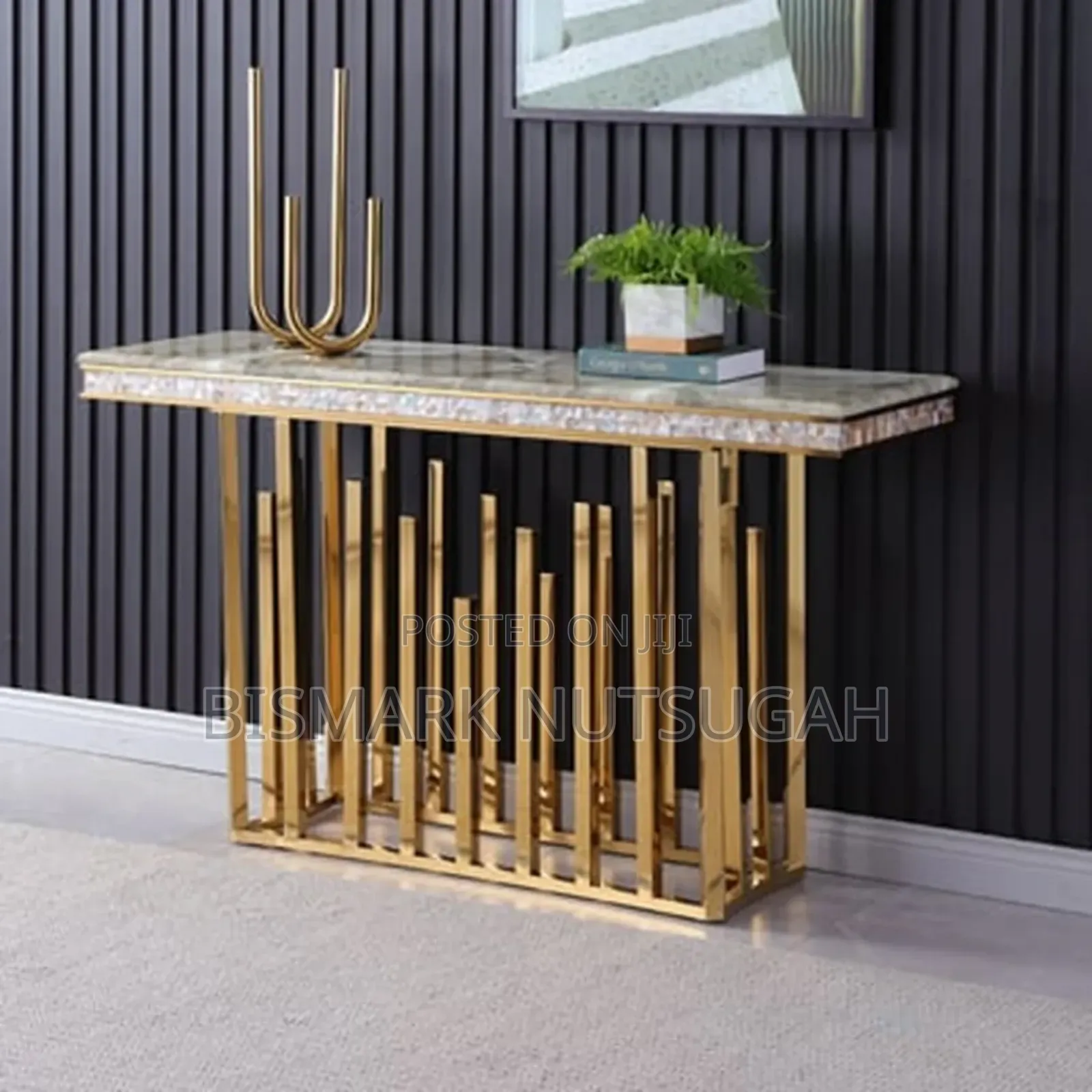 Mercedes-Benz Marble Top Console Table