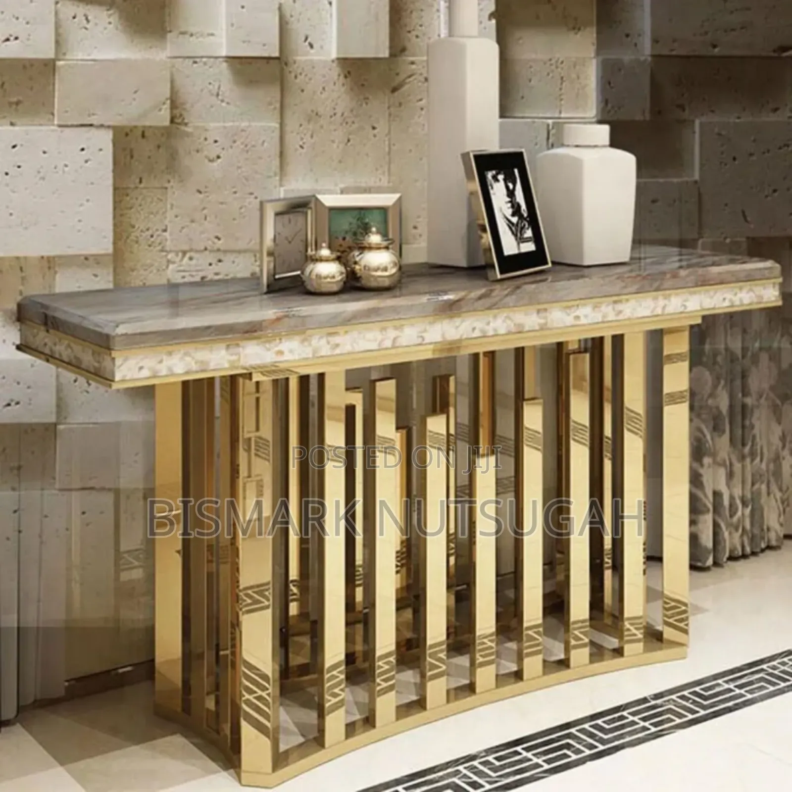 Mercedes-Benz Marble Top Console Table