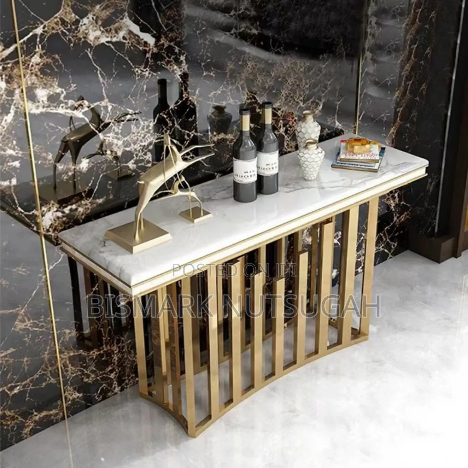 Mercedes-Benz Marble Top Console Table