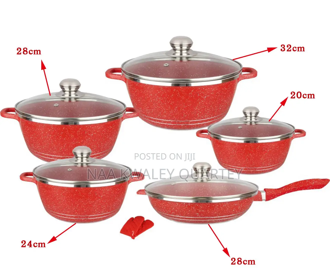10pcs Nonstick Cookware Set