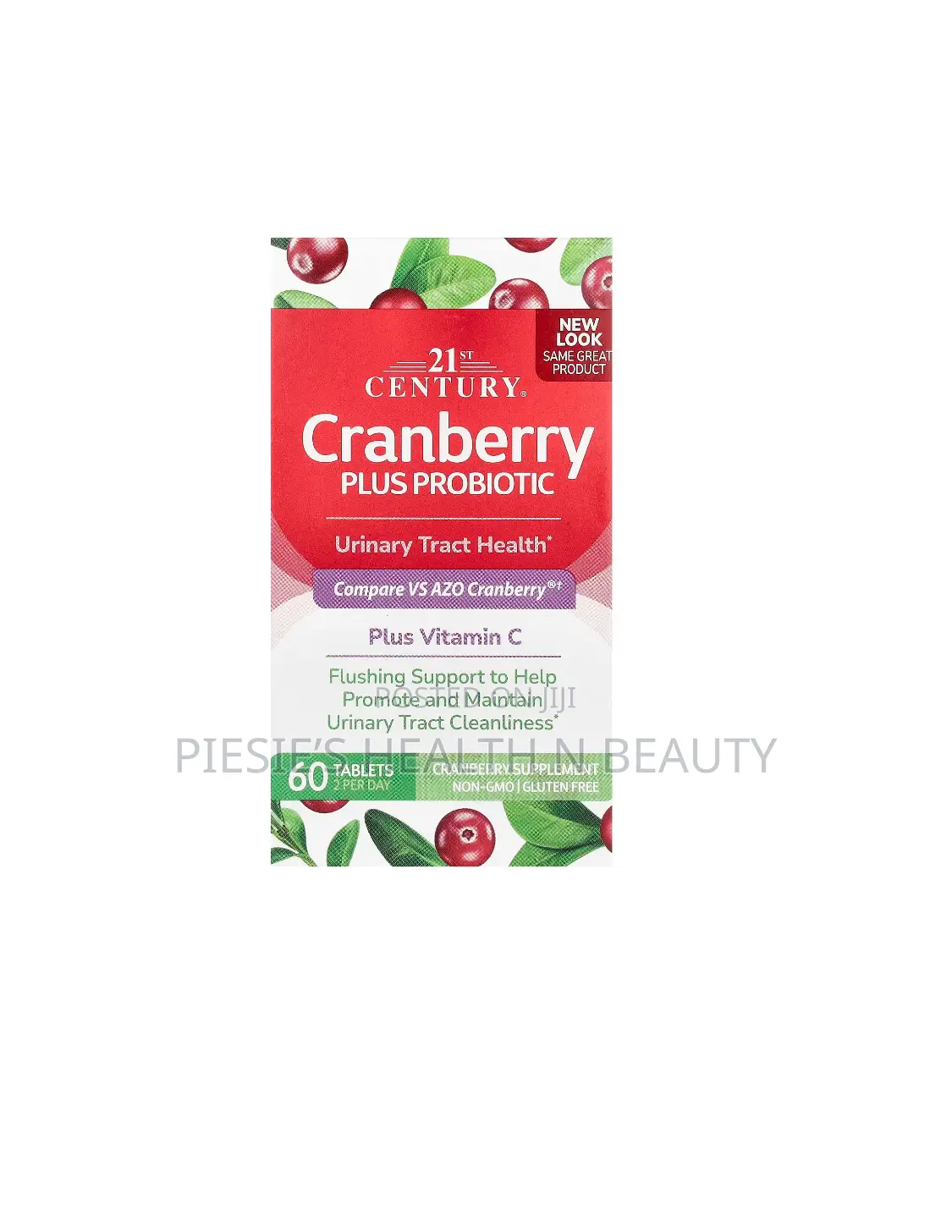 21st Century Cranberry Plus Probiotic Tablets, 60 Count