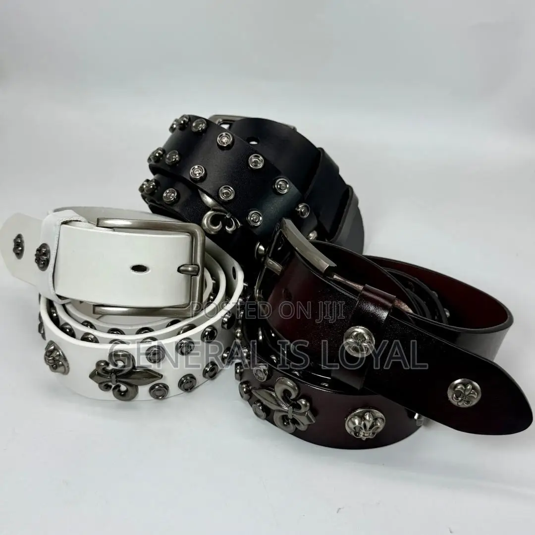 Genuine Leather Studded Mens Belts