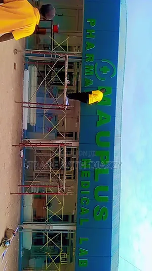 3d Signboard With Lights