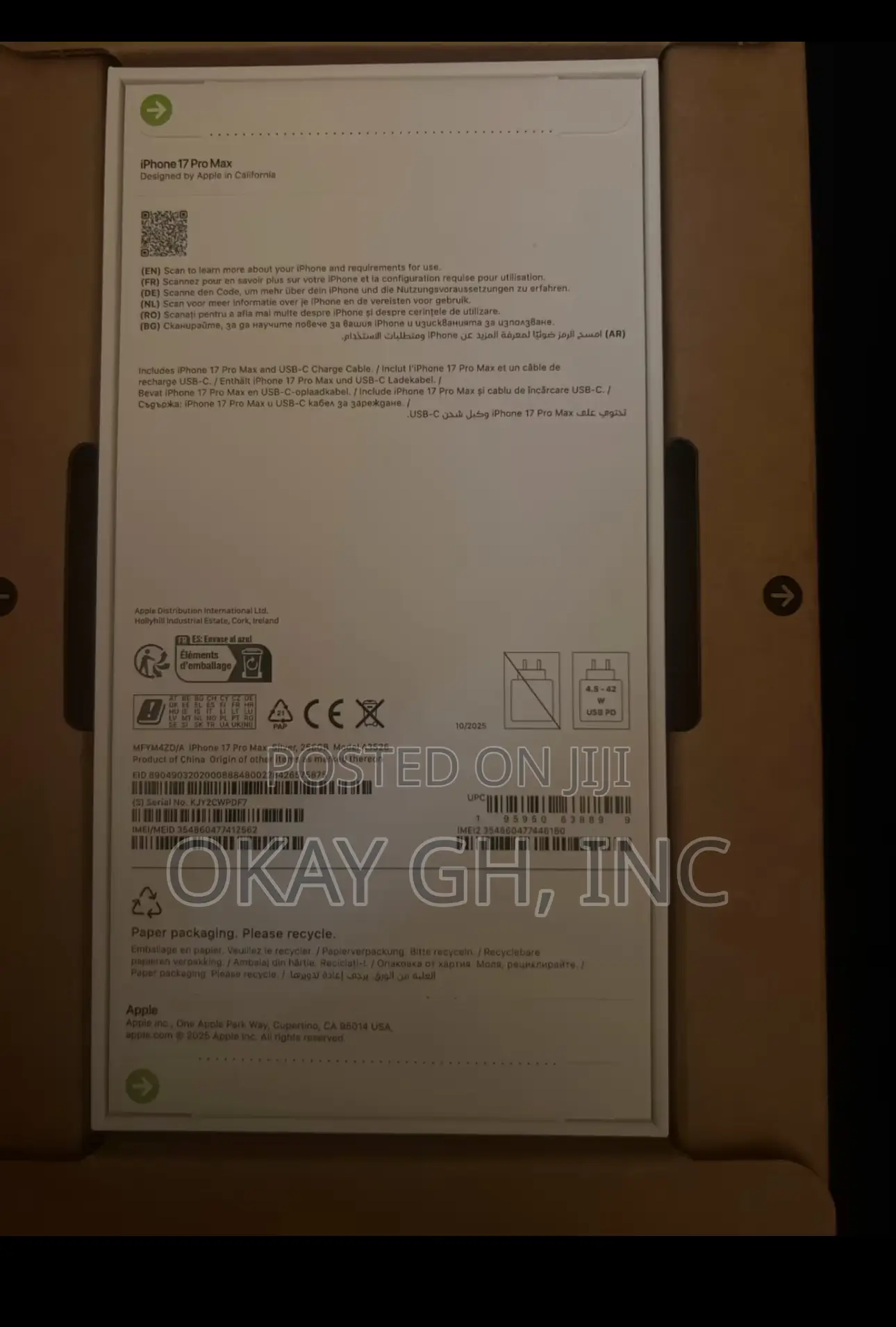 New Apple iPhone 17 Pro Max 256 GB Silver