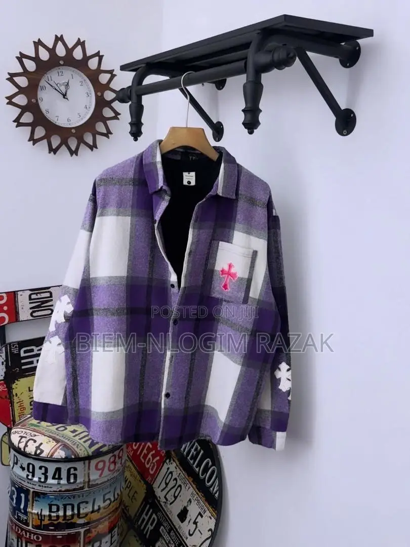 High Quality Chrome Heart Button Shirts Available in Stock