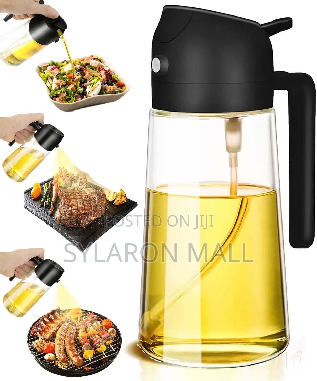 One-Hand Press Oil Dispenser Bottle – Smart Kitchen Essential
