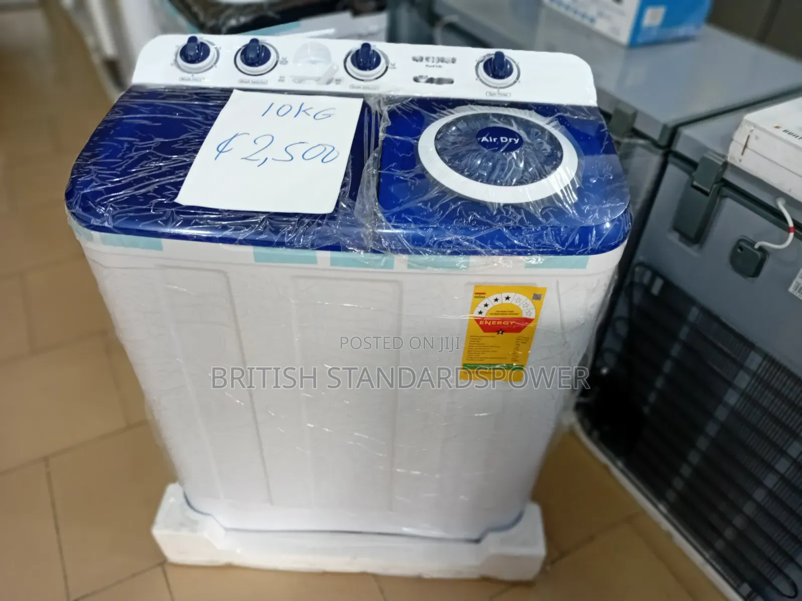 Washing Machine 10kg Front Load White and Blue Coloured