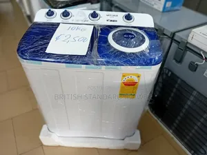 Washing Machine 10kg Front Load White and Blue Coloured