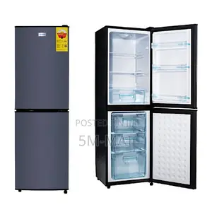 Dark Gray Nasco 158l Double Door Bottom Freezer Fridge Nasd2-20fl