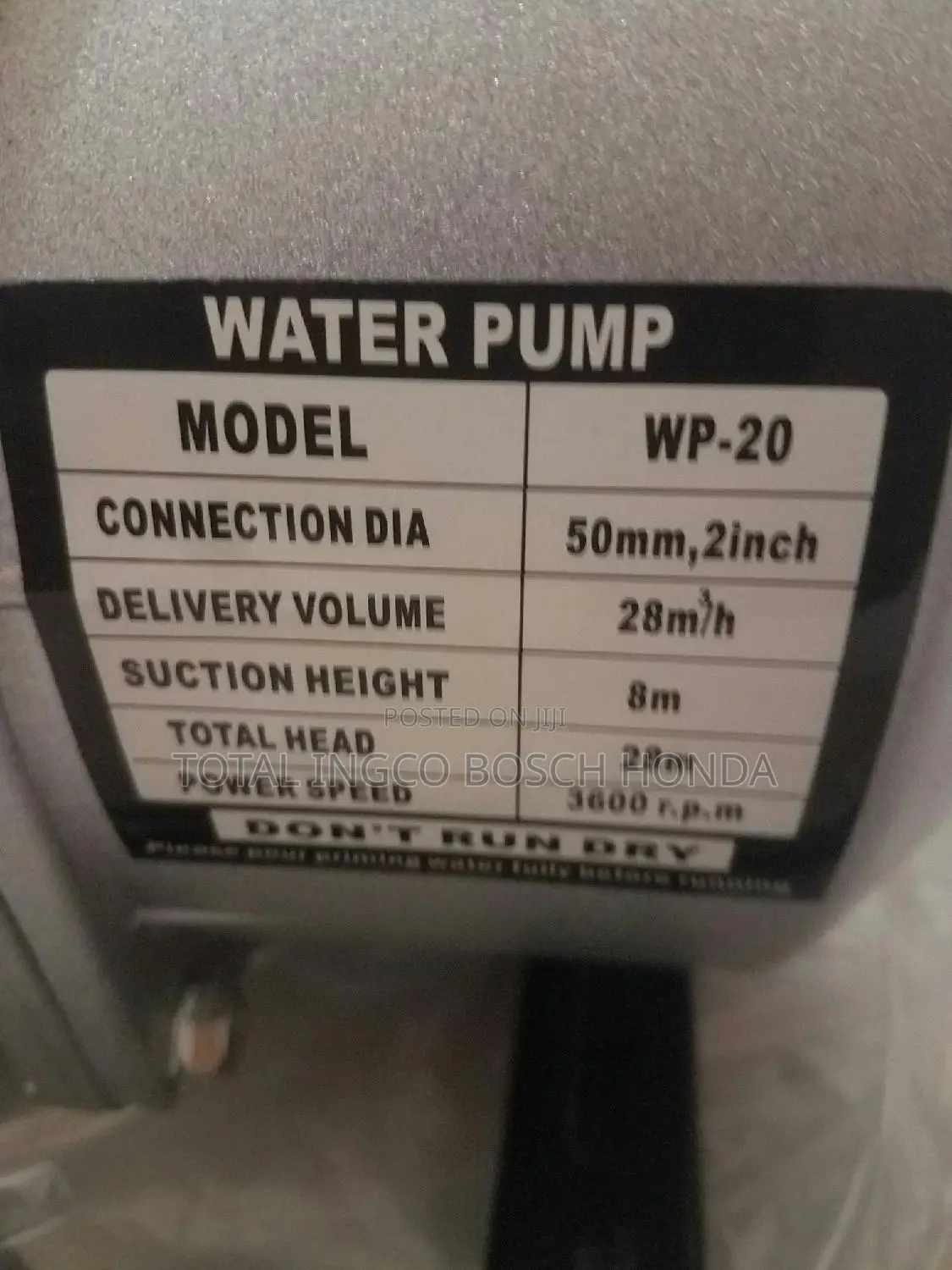Water Pump 2inches Water Pump Honda 5.5hp