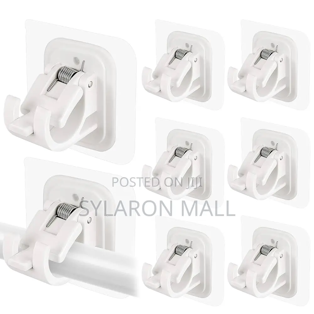 Self-Adhesive Rod Holder Clips (2pcs Set)