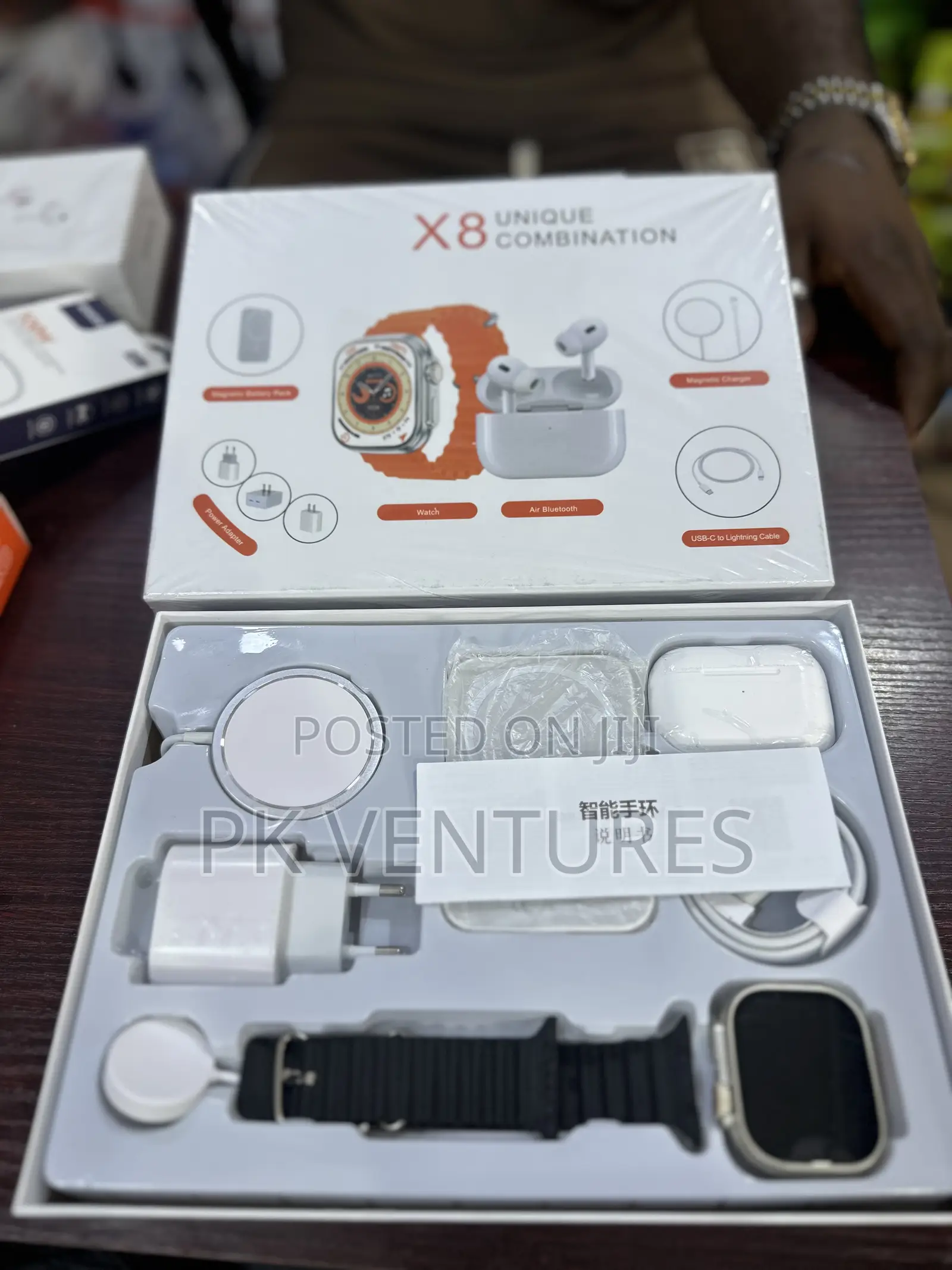 X8 Unique Smart Watch With Airpods and Other Accessories