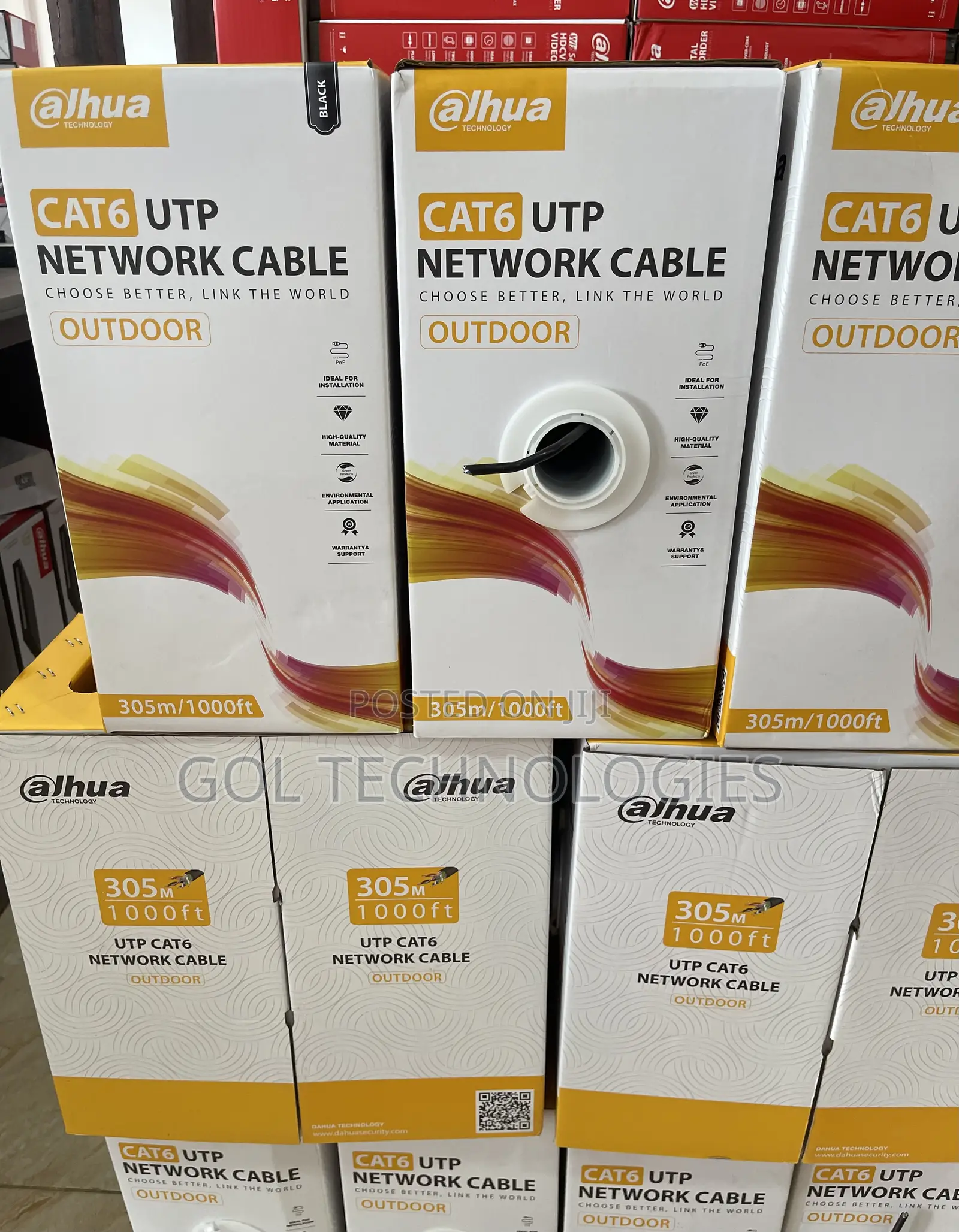 Dahua Cat6 Utp Outdoor Cable Pfm920-6u 305m Outdoor Utp Cat6 Cable