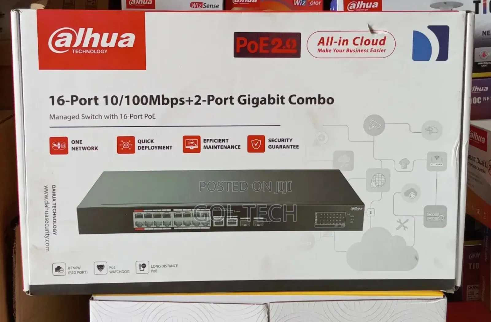 Dahua 16port Poe Switch 10/100 MBPS + 2-Port Combo 2.0 Managed Switch