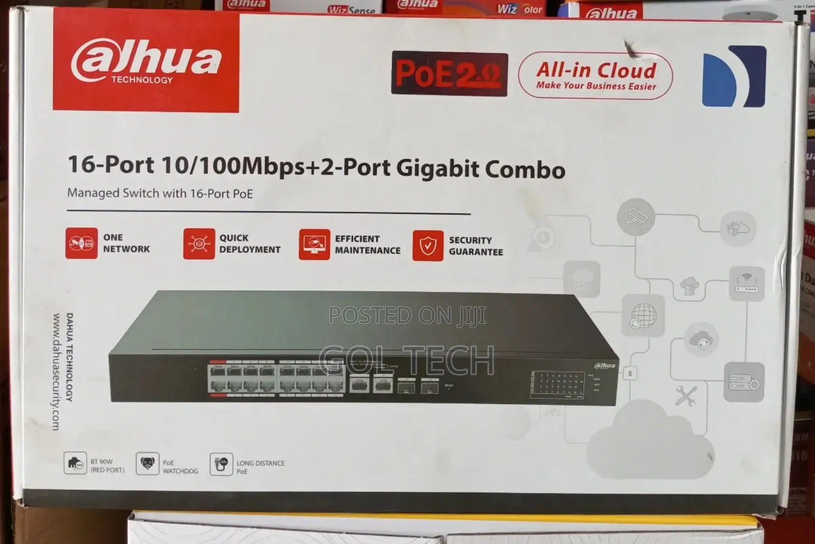 Dahua 16port Poe Switch 10/100 MBPS + 2-Port Combo 2.0 Managed Switch