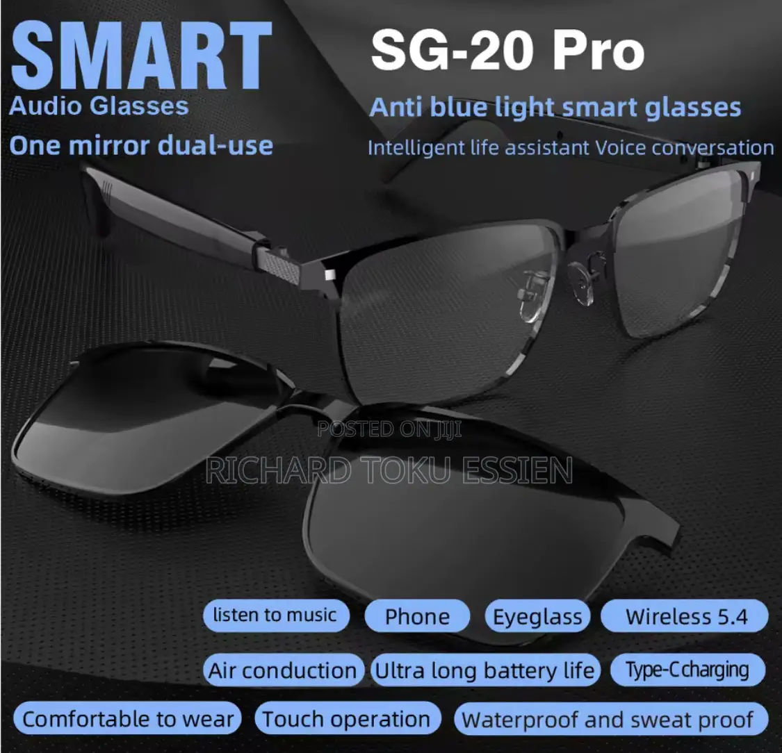 2-in-1 Smart Audio Bluetooth Glasses