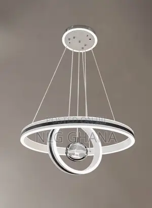 Modern Double Ring Led Chandelier, Adjustable Pendant. Ghx7367