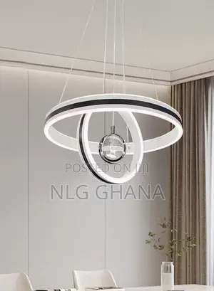 Modern Double Ring Led Chandelier, Adjustable Pendant. Ghx7367