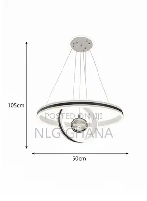 Modern Double Ring Led Chandelier, Adjustable Pendant. Ghx7367