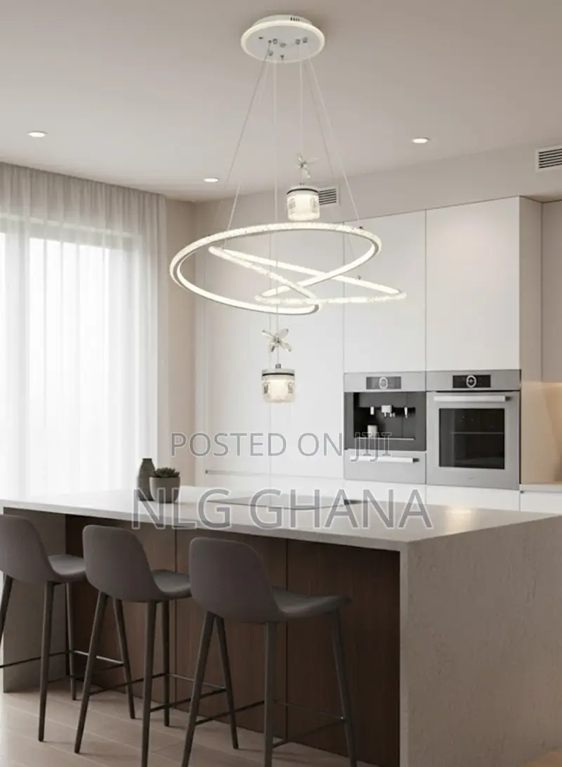 Modern Led Double Infinity Spiral Chandelier Ceiling Light. Ghx7347