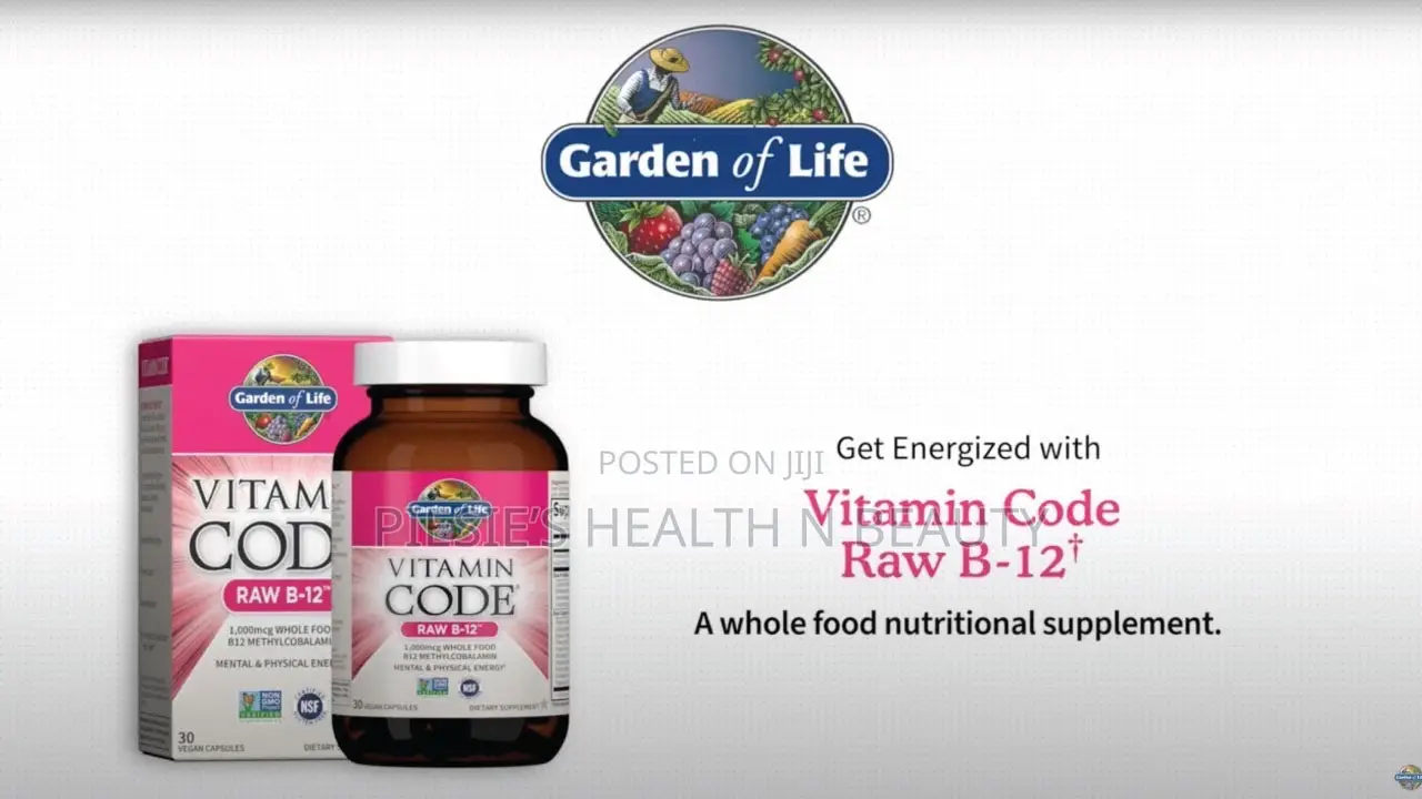 Garden of Life Raw B12, 1000 McG-Whole Food Vitamin for Energy Support