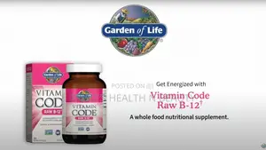Garden of Life Raw B12, 1000 McG-Whole Food Vitamin for Energy Support