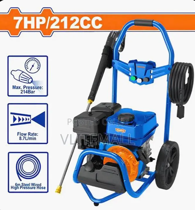 Wadfow Gasoline Pressure Washer 7.0hp 214bar - Wgps1a28