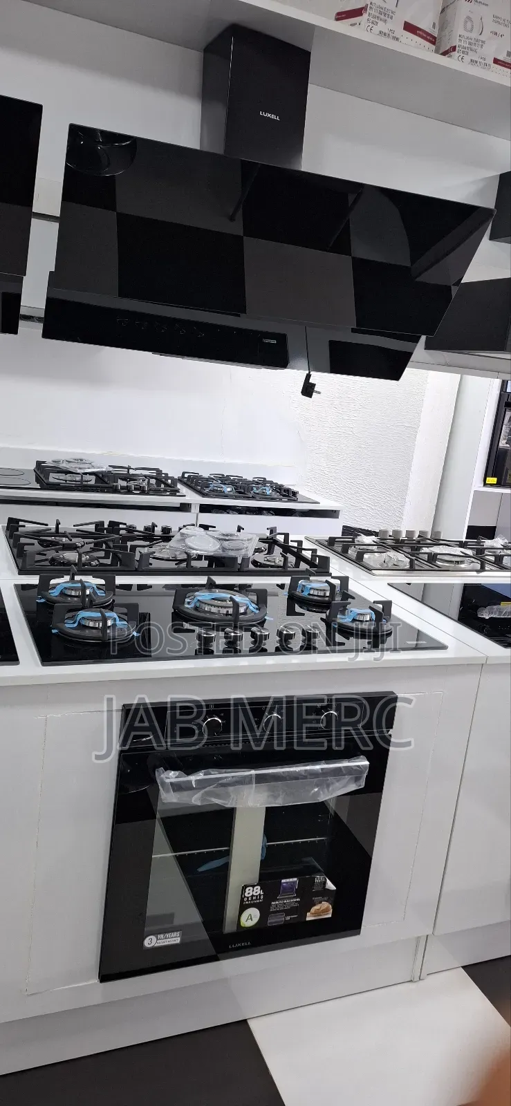 3 Set Combo 90cm Extractor and 90cm Gas Hob With88l 60cm Oven Original