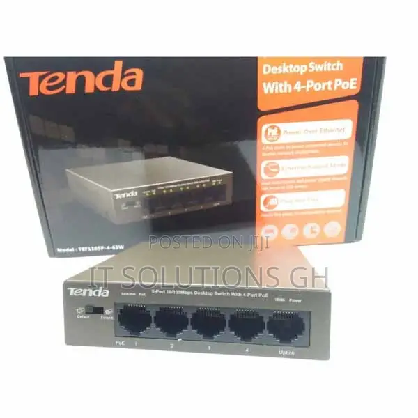 Tenda Tef1105p 5-Port With 4-Port Poe Switch