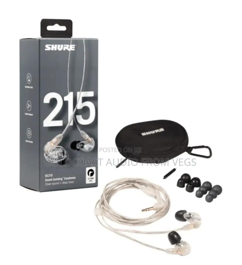 Shure Se215 Pro Sound-Isolating Earphones (Clear