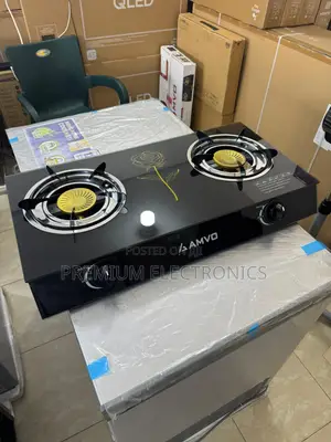 Amvo 2 Burner Table Very Beautiful Glass Gas Stove