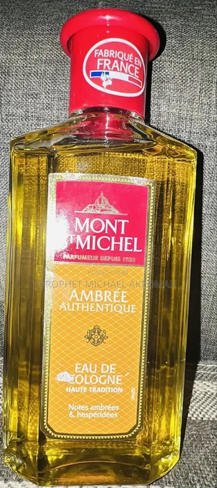 Mont St Michel Ambrée Authentique Eau De Cologne