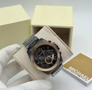 Michael Kors Breckenmen’S Chronograph Watch Black Dial With Stainless