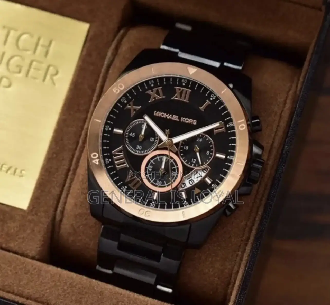 Michael Kors Breckenmen’S Chronograph Watch Black Dial With Stainless