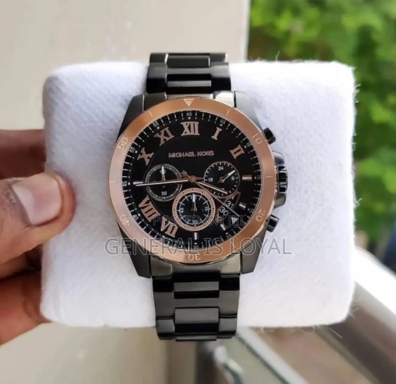 Michael Kors Breckenmen’S Chronograph Watch Black Dial With Stainless