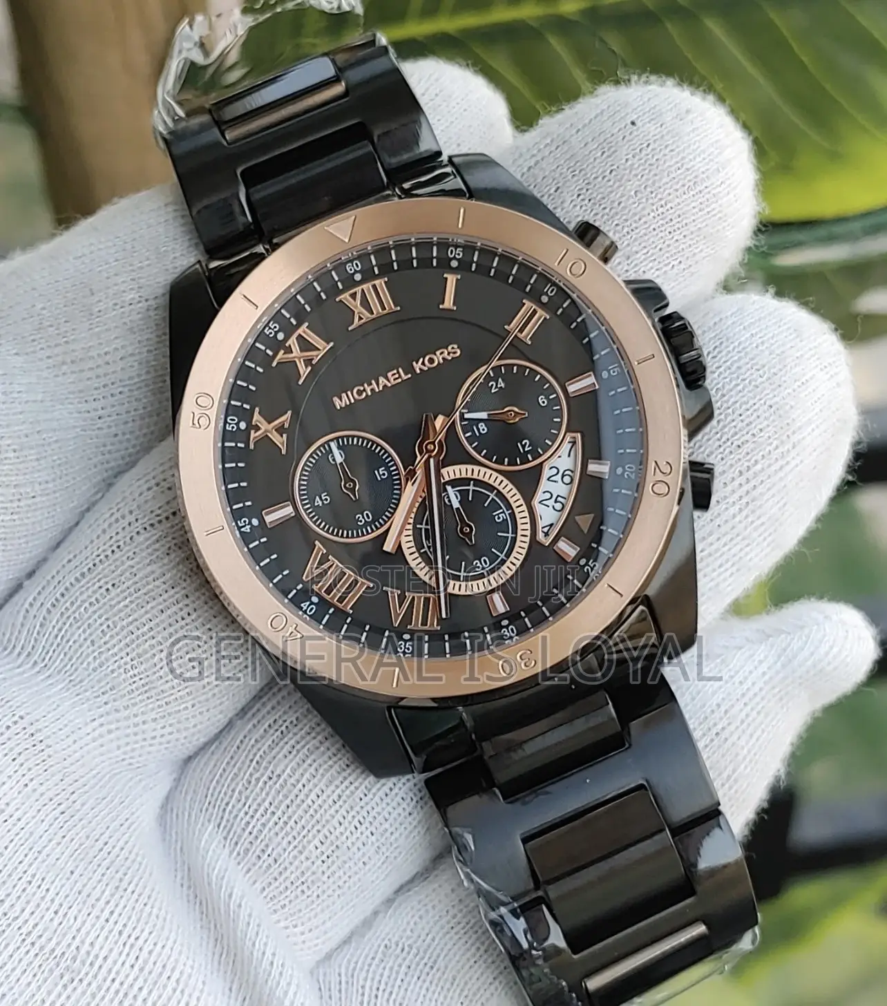 Michael Kors Breckenmen’S Chronograph Watch Black Dial With Stainless