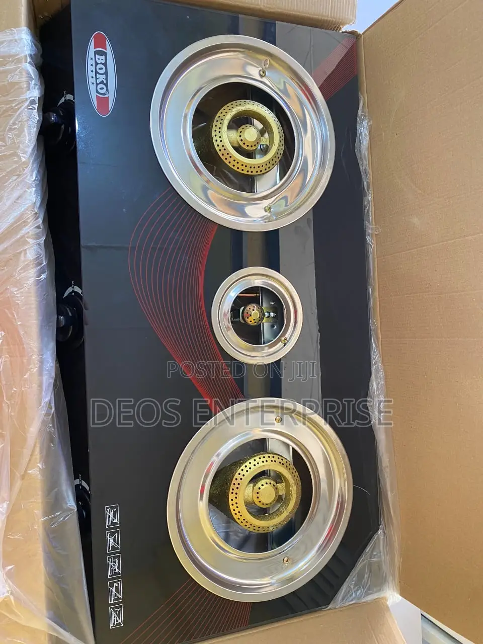 Efficient Boko 3 in 1 Burner Gas Cooker for Household