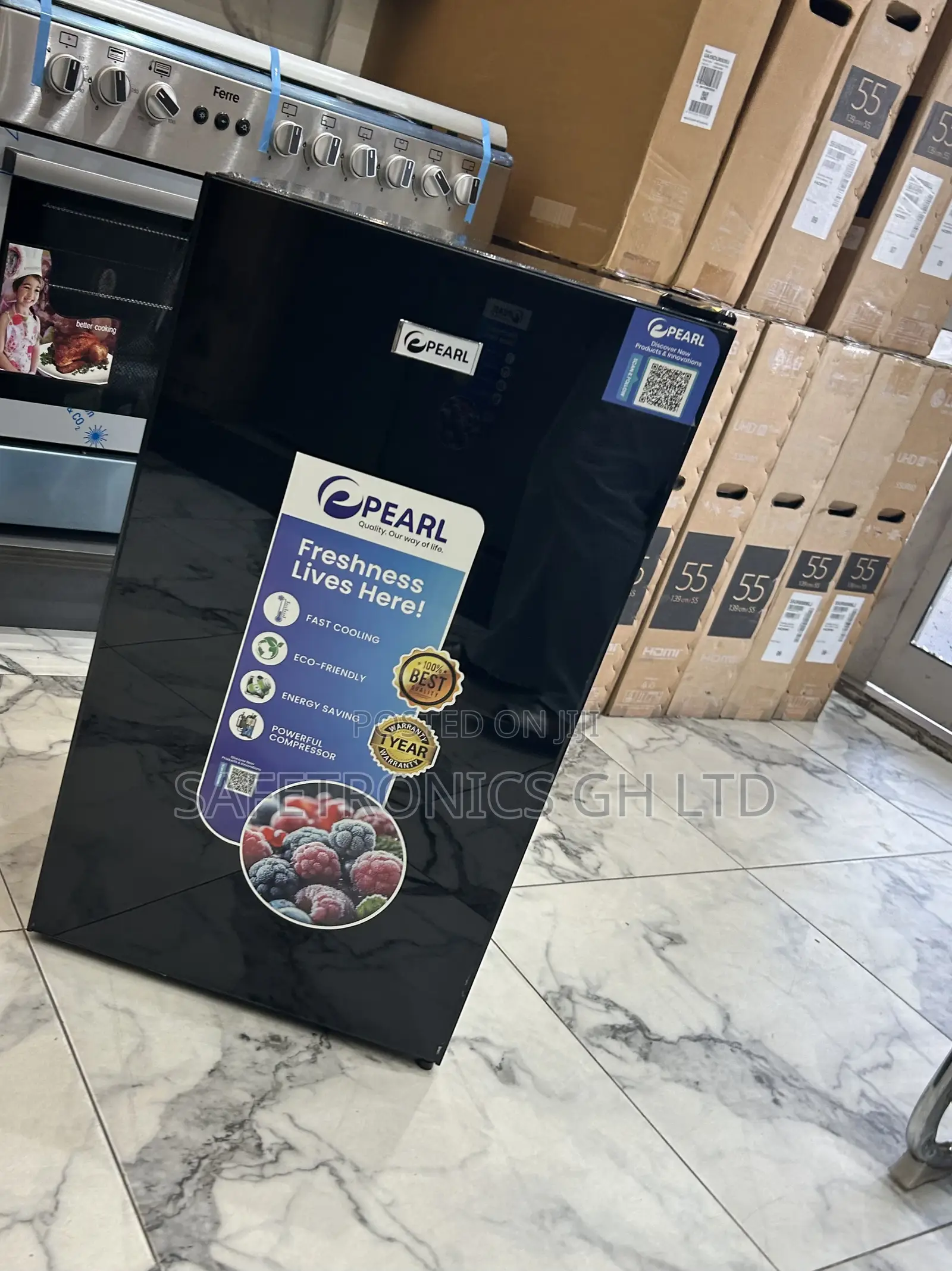 Approved Sealed Pf-09bg-5e 1 Door Pearl 91l Top Mount Fridge