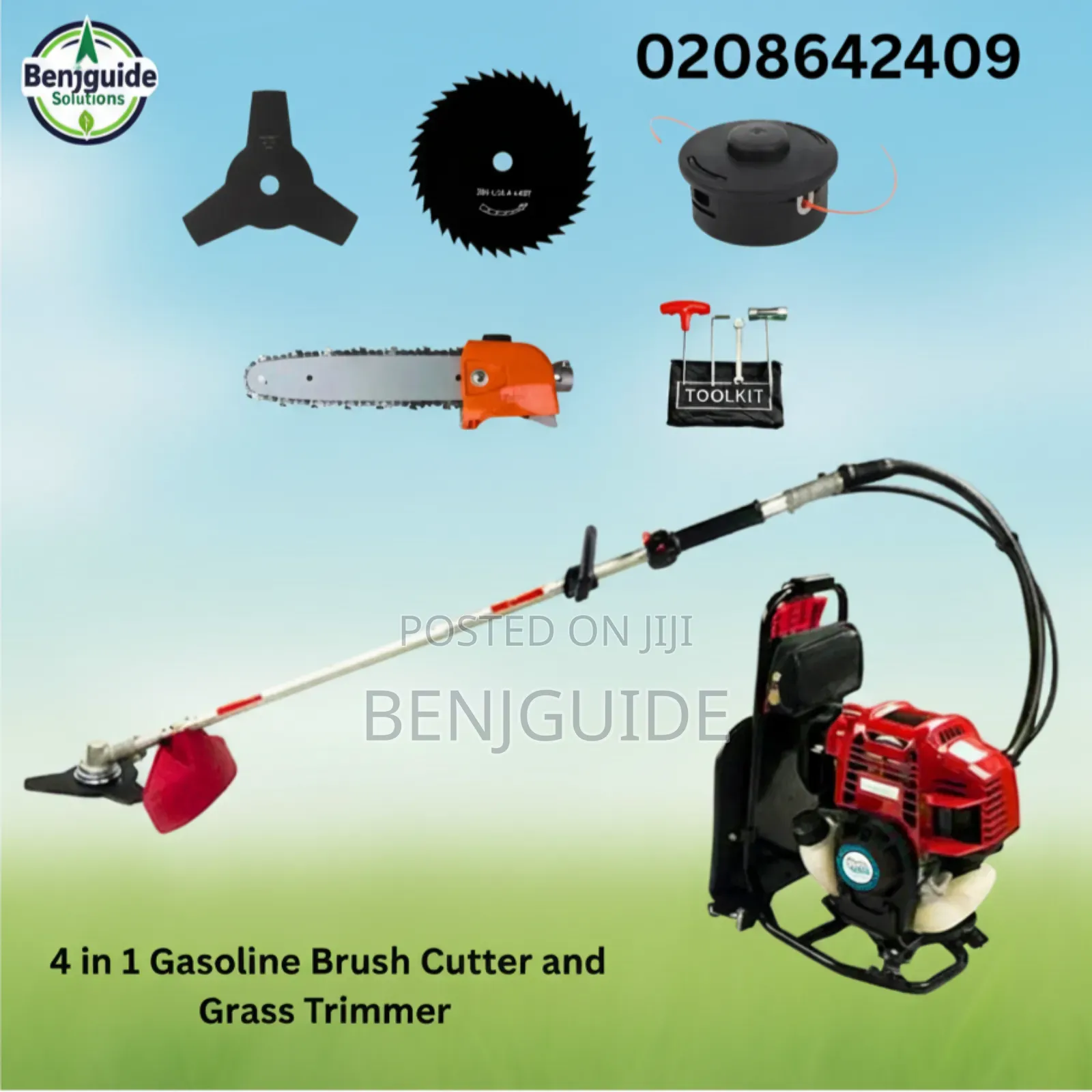 4 In 1 Gasoline Brush Cutter And Grass Trimmer