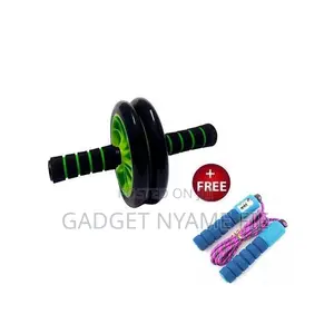 Double Wheel Ab Roller + Free Knee Protection Mat
