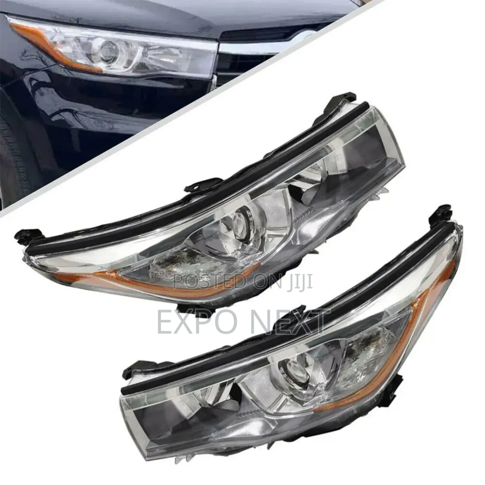 2014-2016 Toyota Highlander Projector Headlight Pair Oem
