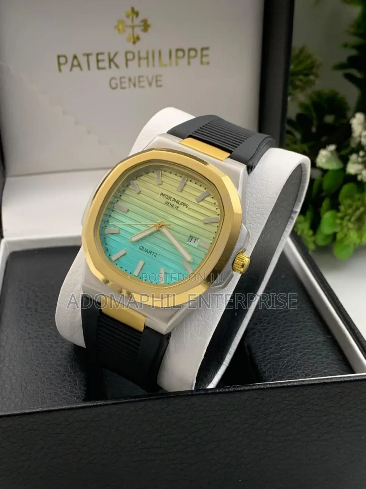 Patek Rubber Strap Geneva Watch